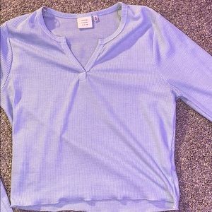 light blue cropped longsleeve